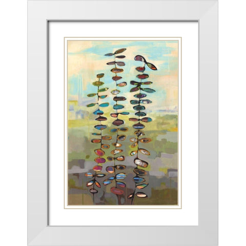 Garden Ombre White Modern Wood Framed Art Print with Double Matting by Colden, Jane
