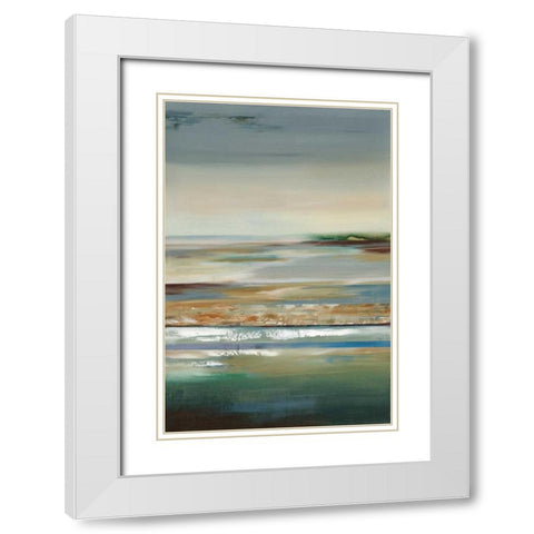 Swept Away White Modern Wood Framed Art Print with Double Matting by Lera