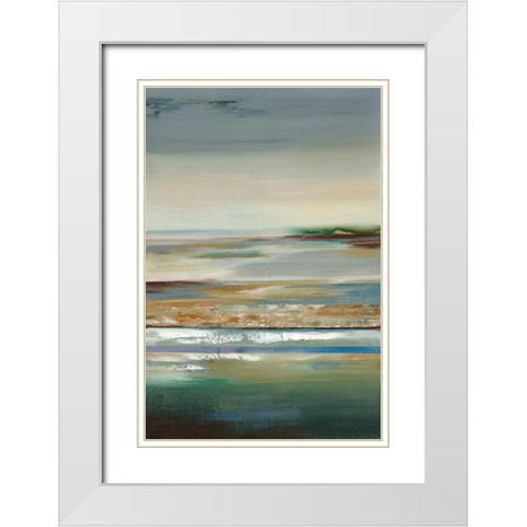 Swept Away White Modern Wood Framed Art Print with Double Matting by Lera