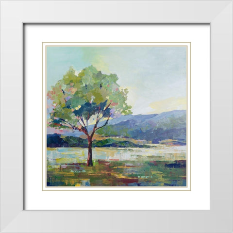 Solitude White Modern Wood Framed Art Print with Double Matting by Mravyan, Valeria