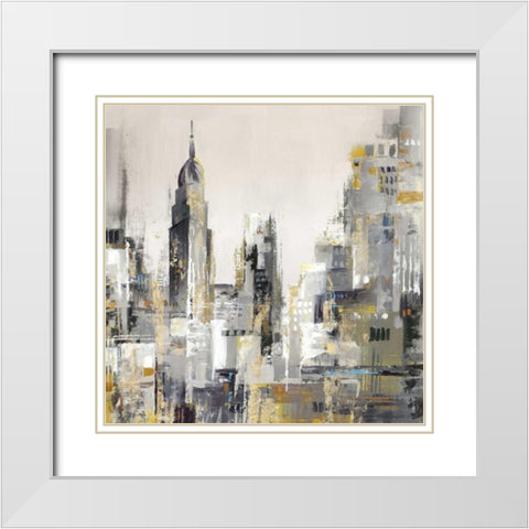 New York I White Modern Wood Framed Art Print with Double Matting by Mravyan, Valeria