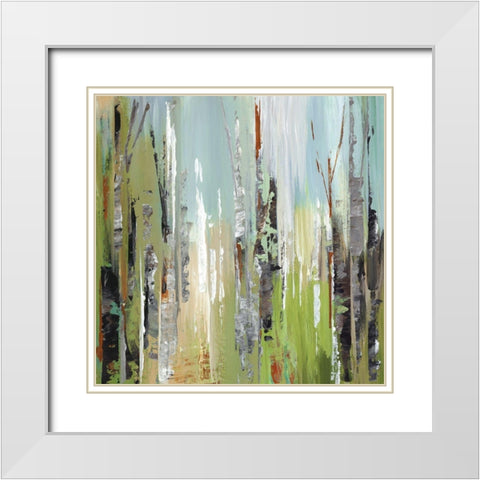 Woodland Pathway II White Modern Wood Framed Art Print with Double Matting by Mravyan, Valeria