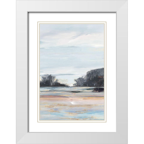 Organic Field I White Modern Wood Framed Art Print with Double Matting by Mravyan, Valeria
