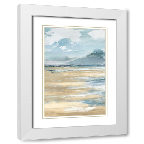 Beach Stop I  White Modern Wood Framed Art Print with Double Matting by Lera