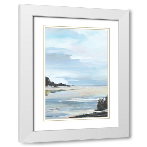 Saltwater II  White Modern Wood Framed Art Print with Double Matting by Lera