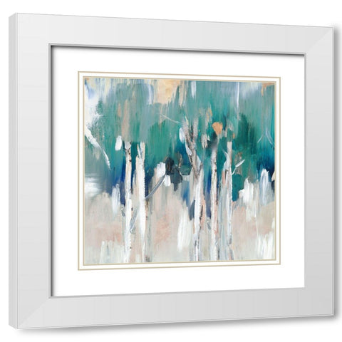 Lineament II  White Modern Wood Framed Art Print with Double Matting by Lera