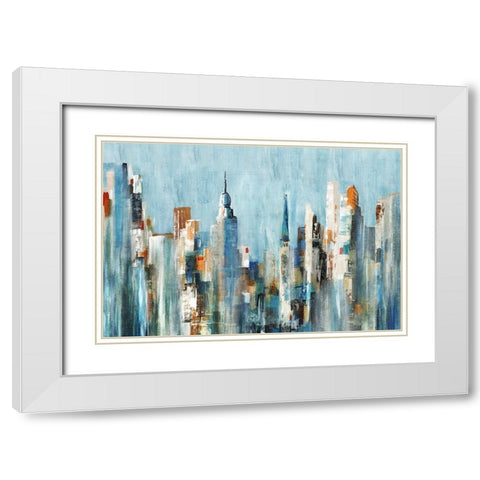 Channel I  White Modern Wood Framed Art Print with Double Matting by Lera