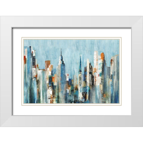 Channel I  White Modern Wood Framed Art Print with Double Matting by Lera