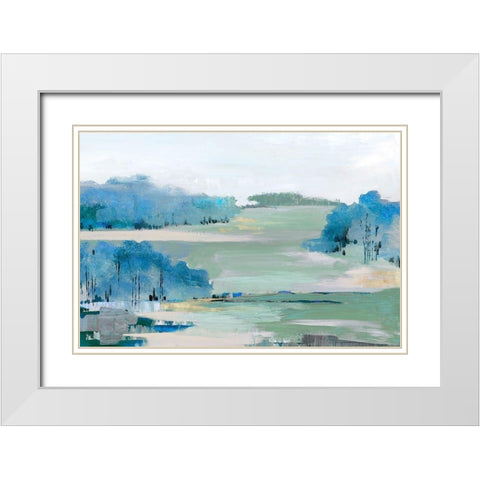 The Walk Across White Modern Wood Framed Art Print with Double Matting by Lera