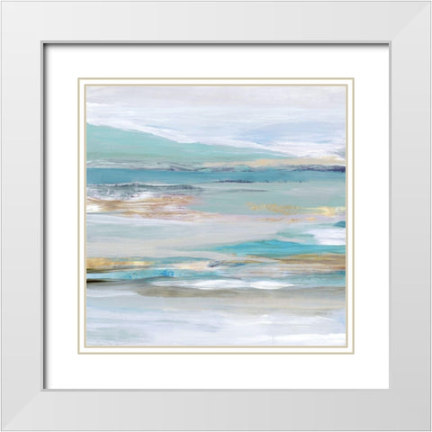 Tidal Flow I  White Modern Wood Framed Art Print with Double Matting by Lera