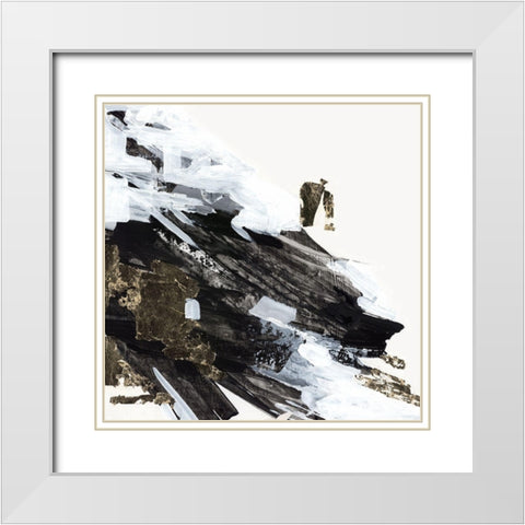Motion Waves  White Modern Wood Framed Art Print with Double Matting by Lera