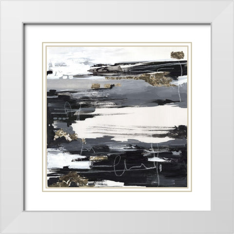 Calm Noise  White Modern Wood Framed Art Print with Double Matting by Lera