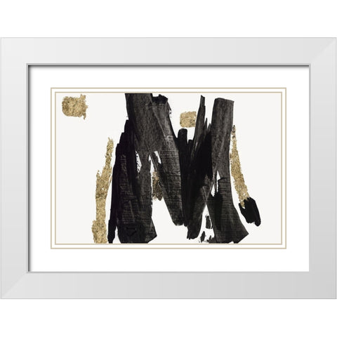 Stretching II White Modern Wood Framed Art Print with Double Matting by Lera