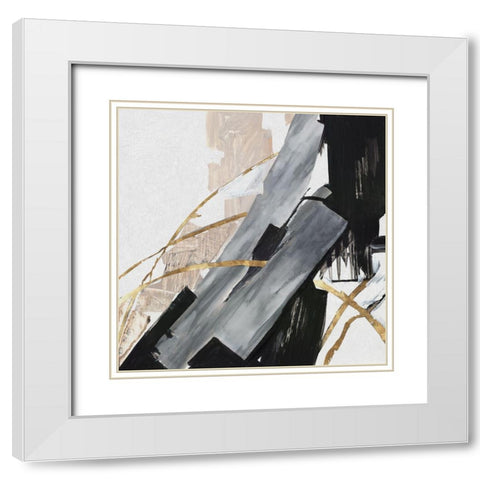 Thunder Chasing II White Modern Wood Framed Art Print with Double Matting by Lera