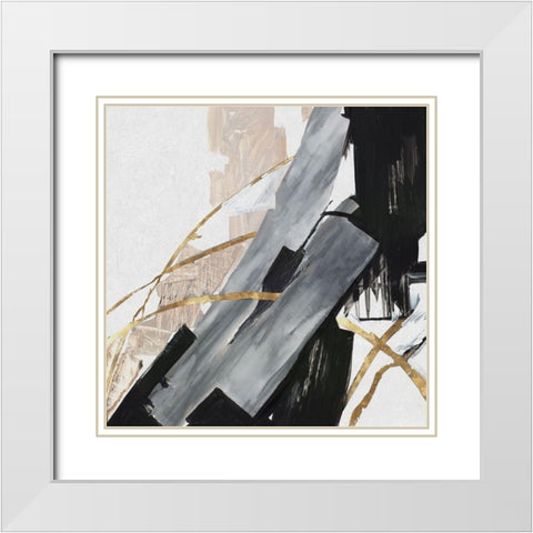 Thunder Chasing II White Modern Wood Framed Art Print with Double Matting by Lera