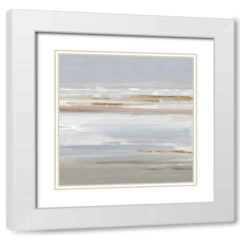 Calm Day II White Modern Wood Framed Art Print with Double Matting by Lera
