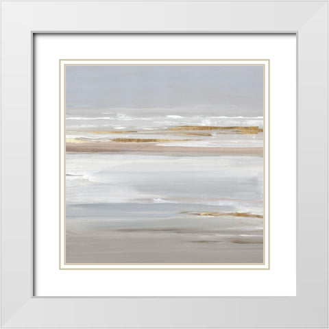 Calm Day II White Modern Wood Framed Art Print with Double Matting by Lera