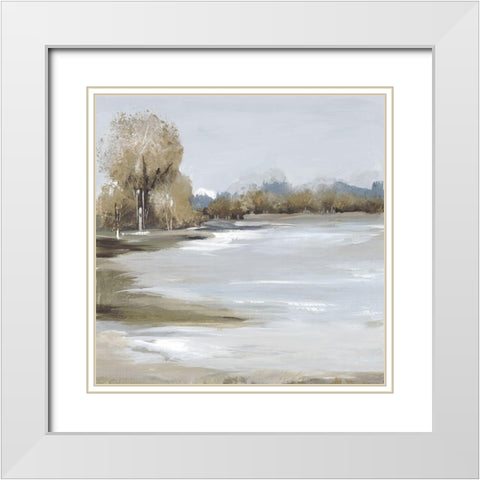 Tree Breeze  White Modern Wood Framed Art Print with Double Matting by Lera
