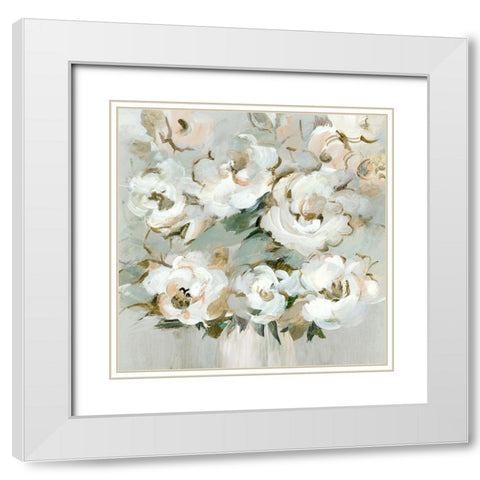 Timeless Bouquet I White Modern Wood Framed Art Print with Double Matting by Lera