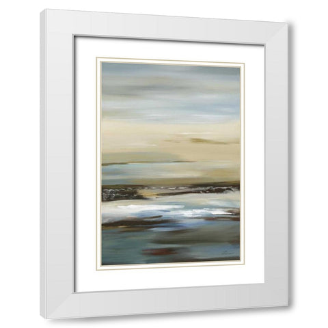 Serene II LTD. ED White Modern Wood Framed Art Print with Double Matting by Lena