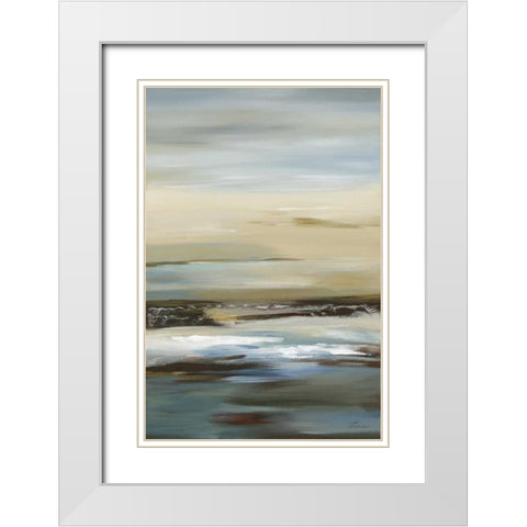 Serene II LTD. ED White Modern Wood Framed Art Print with Double Matting by Lena