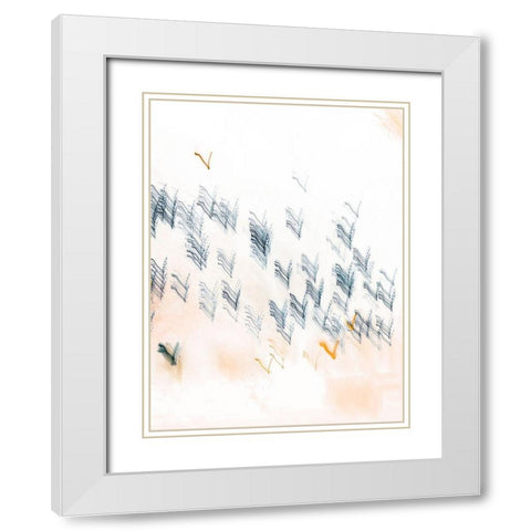 Brush Drag II White Modern Wood Framed Art Print with Double Matting by Mourier, Lily