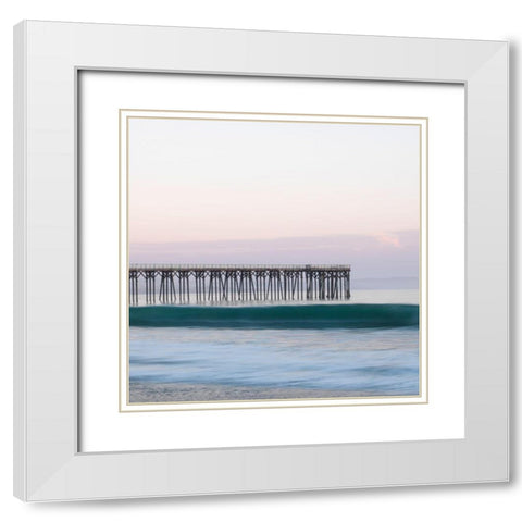 San Simeon  White Modern Wood Framed Art Print with Double Matting by Delva, Florence