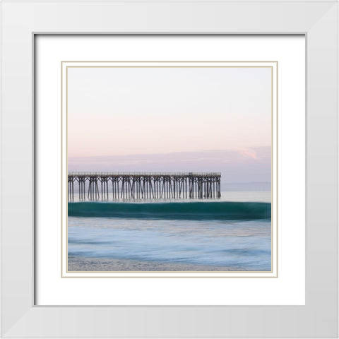 San Simeon  White Modern Wood Framed Art Print with Double Matting by Delva, Florence