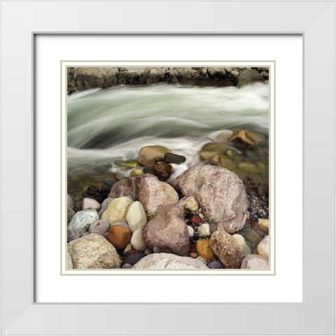 Rushing By White Modern Wood Framed Art Print with Double Matting by Levit, Keith