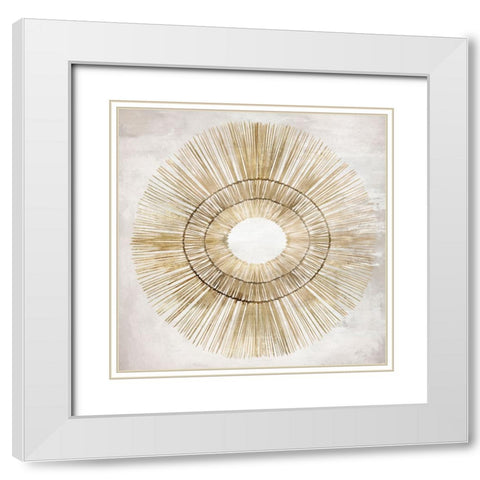 Rattan Decor I White Modern Wood Framed Art Print with Double Matting by Lily K