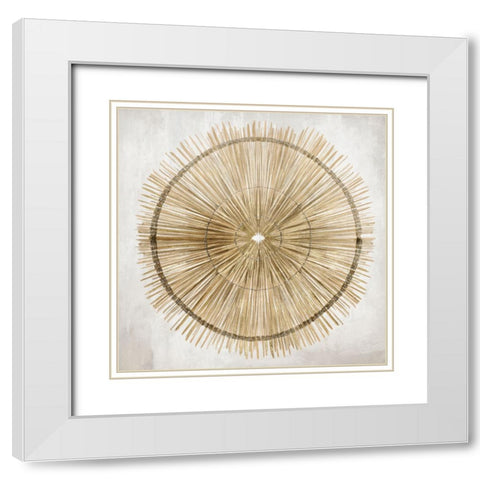 Rattan Decor II White Modern Wood Framed Art Print with Double Matting by Lily K