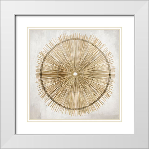 Rattan Decor II White Modern Wood Framed Art Print with Double Matting by Lily K