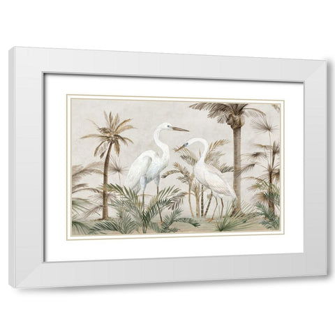 In Forest White Modern Wood Framed Art Print with Double Matting by Lily K