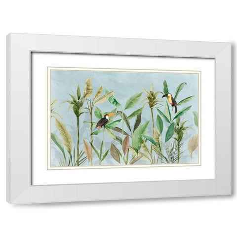 Tropical Heaven White Modern Wood Framed Art Print with Double Matting by Lily K