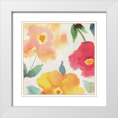 So Happy II  White Modern Wood Framed Art Print with Double Matting by Berg, Margaret