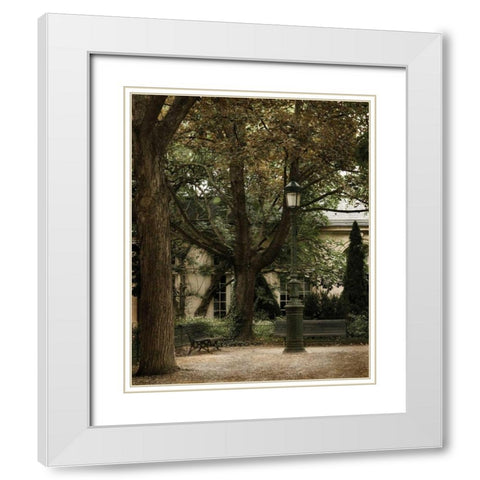 Quiet Corner White Modern Wood Framed Art Print with Double Matting by White, Milla