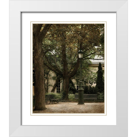 Quiet Corner White Modern Wood Framed Art Print with Double Matting by White, Milla
