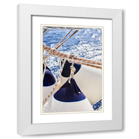 Wave Breaker White Modern Wood Framed Art Print with Double Matting by Boateng, Michael K