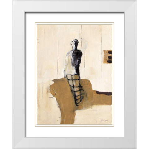 Pose II White Modern Wood Framed Art Print with Double Matting by Pulliam, Mark