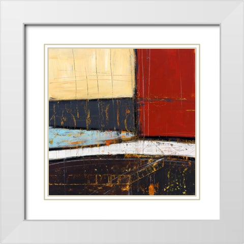 Draft I White Modern Wood Framed Art Print with Double Matting by Pulliam, Mark