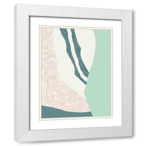 Amble White Modern Wood Framed Art Print with Double Matting by Modi, Sakshi