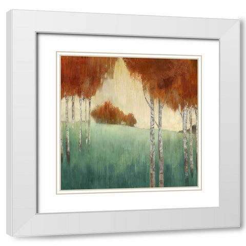 Spice Counry II White Modern Wood Framed Art Print with Double Matting by Woods, Maya