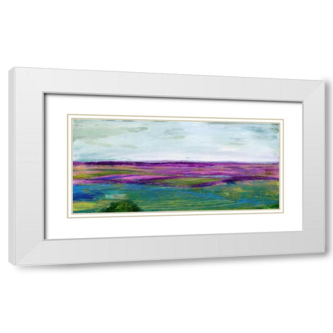 Pastoral  White Modern Wood Framed Art Print with Double Matting by Woods, Maya