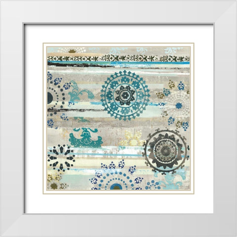 Noble I White Modern Wood Framed Art Print with Double Matting by Woods, Maya