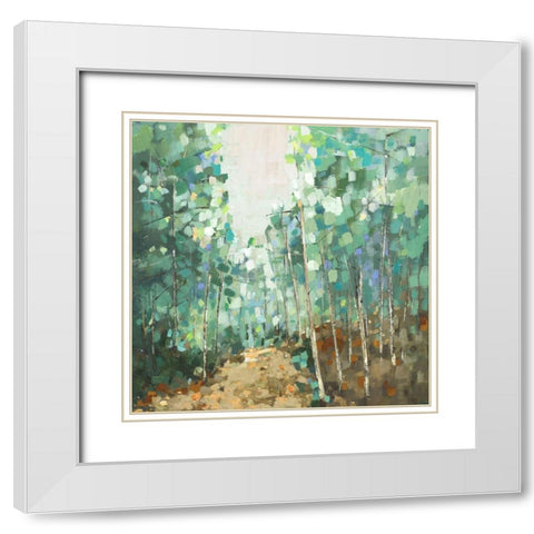 Backwoods I White Modern Wood Framed Art Print with Double Matting by Woods, Maya