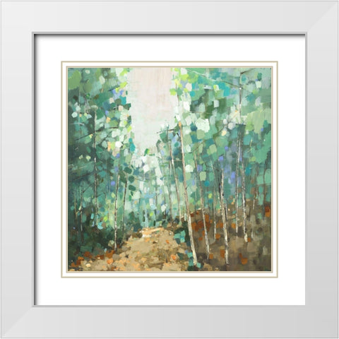 Backwoods I White Modern Wood Framed Art Print with Double Matting by Woods, Maya