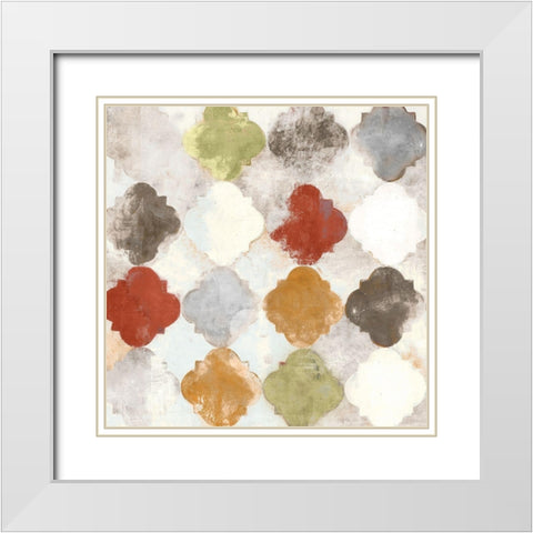 Balance I White Modern Wood Framed Art Print with Double Matting by Woods, Maya