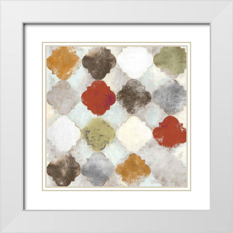 Balance II White Modern Wood Framed Art Print with Double Matting by Woods, Maya