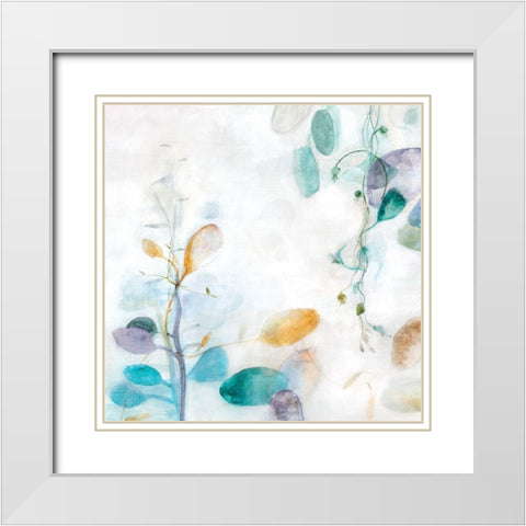 Flush of Fragrance I White Modern Wood Framed Art Print with Double Matting by Woods, Maya