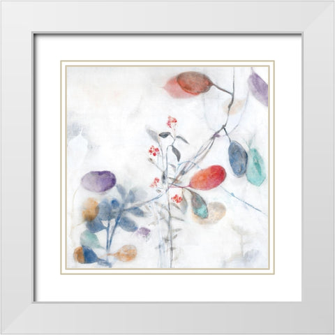 Flush of Fragrance II White Modern Wood Framed Art Print with Double Matting by Woods, Maya
